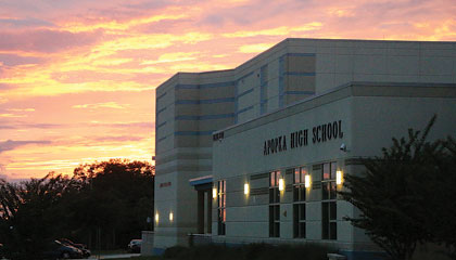 Sunset over Apopka High School