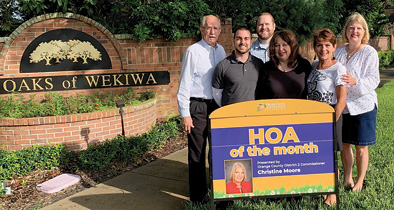 Oaks of Wekiwa hoa of the month christine moore