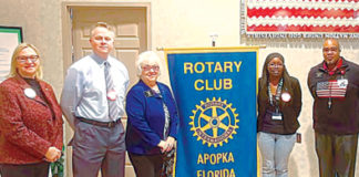 Rotary Club of Apopka inducted two new members 2020 Tiquana (T.Q) Schuler Chris Wester