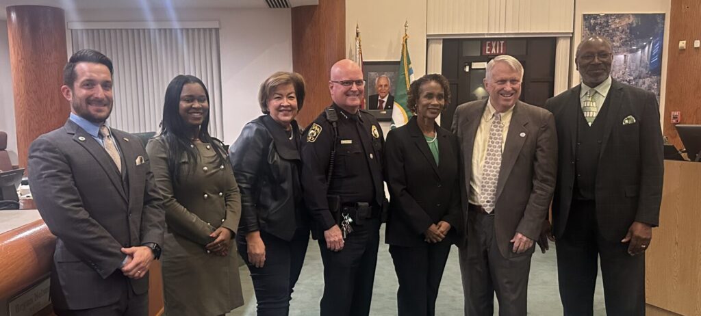 New deputy police chief with City Council and police chief