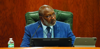 Apopka City Commissioner Alexander H. Smith listens at a recent City Council meeting.