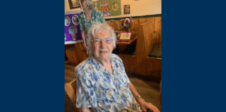 LaVerne Schwitzgoebel at Gator's Dockside for her 100th birthday.
