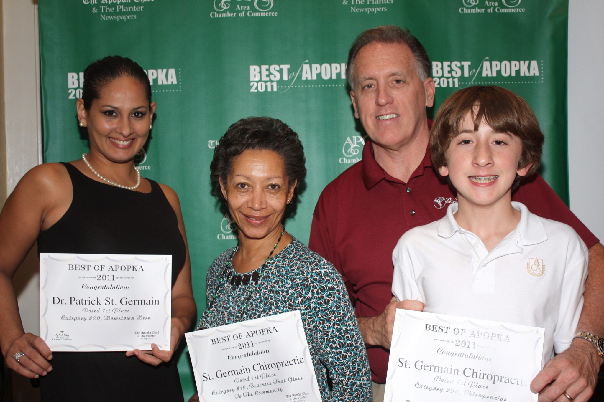 St. Germain family and employees at the 2011 Awards Announcement.