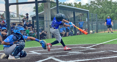 Alejandro Marcelino connects on a single against Dr. Phillips on Saturday, June 14.