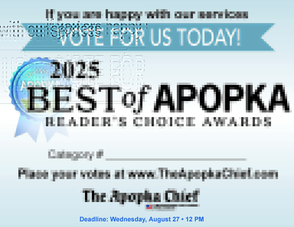 Best of Apopka Reader's Choice Awards - Vote For Us Today!