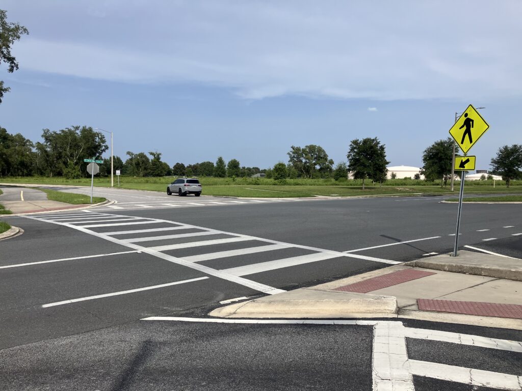 The intersection between Jason Dwelley Parkway and Bush Drive