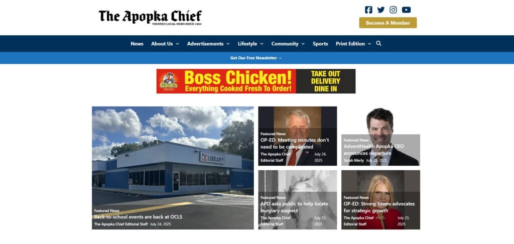 Apopka Chief homepage
