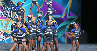 Apopka Pop Warner's Mighty Mites team performs at the 2024 National tournament.