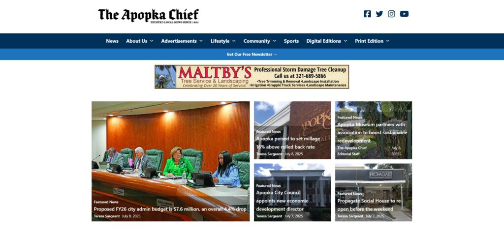 New Apopka Chief Website
