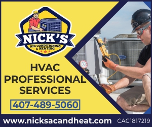 Nick's Air Conditioning and Heat. HVAC Professional Services. Call 407-489-5060.