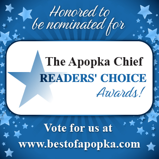 The Apopka Cheif Reader's Choice Awards1 Vote for us at www.bestofapopka.com