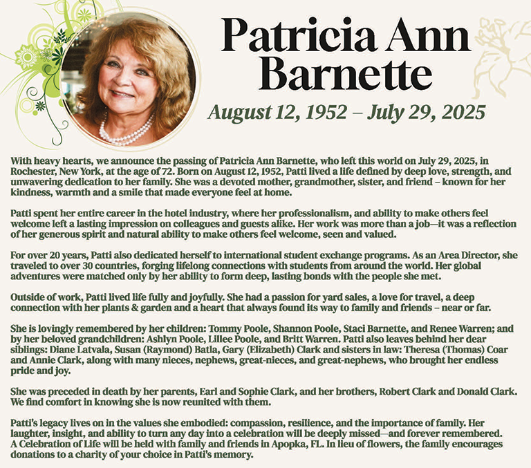 Patricia Barnet Obituary