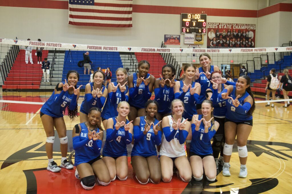 Blue Darters after the win.