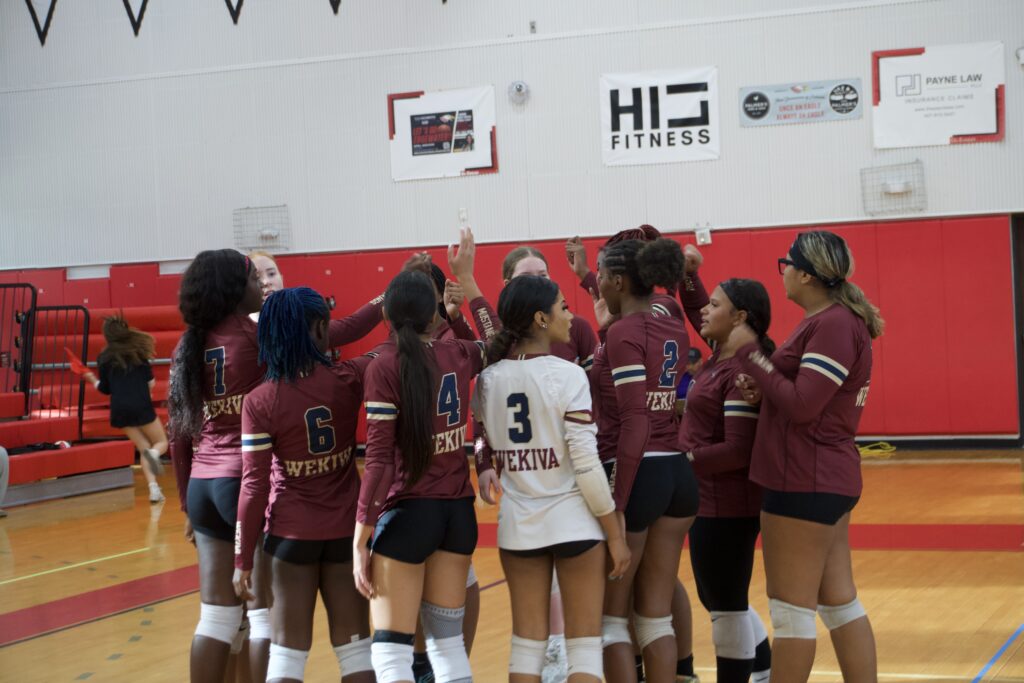 Wekiva girls prepare for the match.