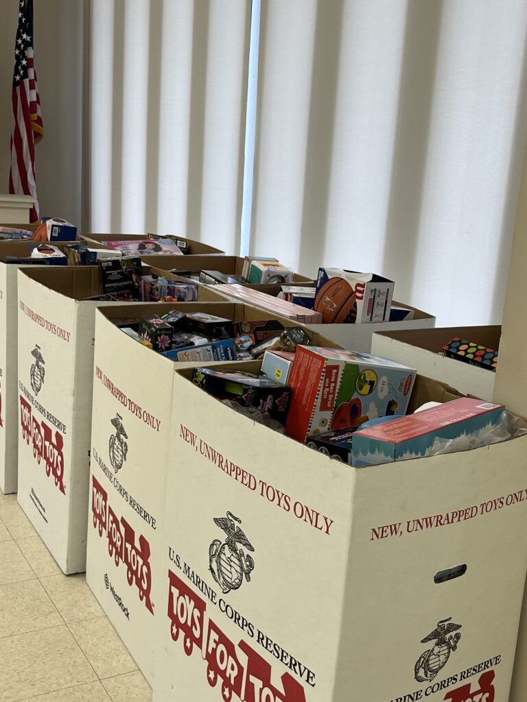 Last year's toy drive saw 21 boxes filled with Christmas cheer.
