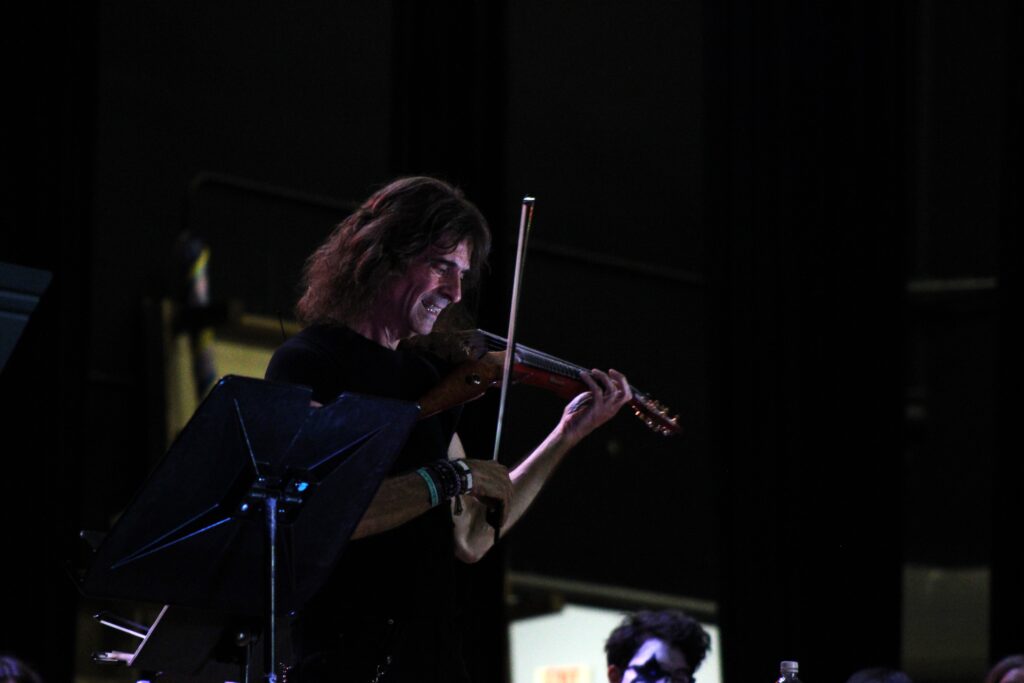 Mark Wood asked students to vote on which Trans-Siberian Orchestra song he should play at the concert.