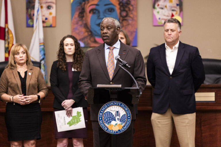 Orange County news conference about SNAP benefits going away.