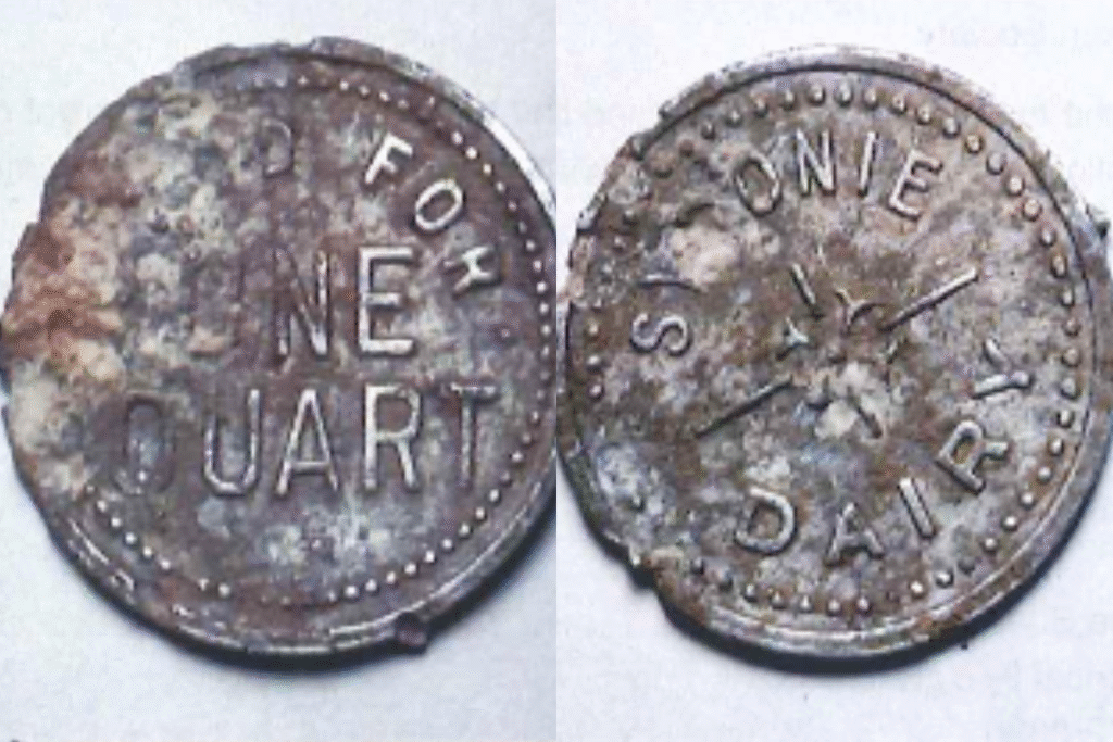 Token obverse (left) and reverse (right)