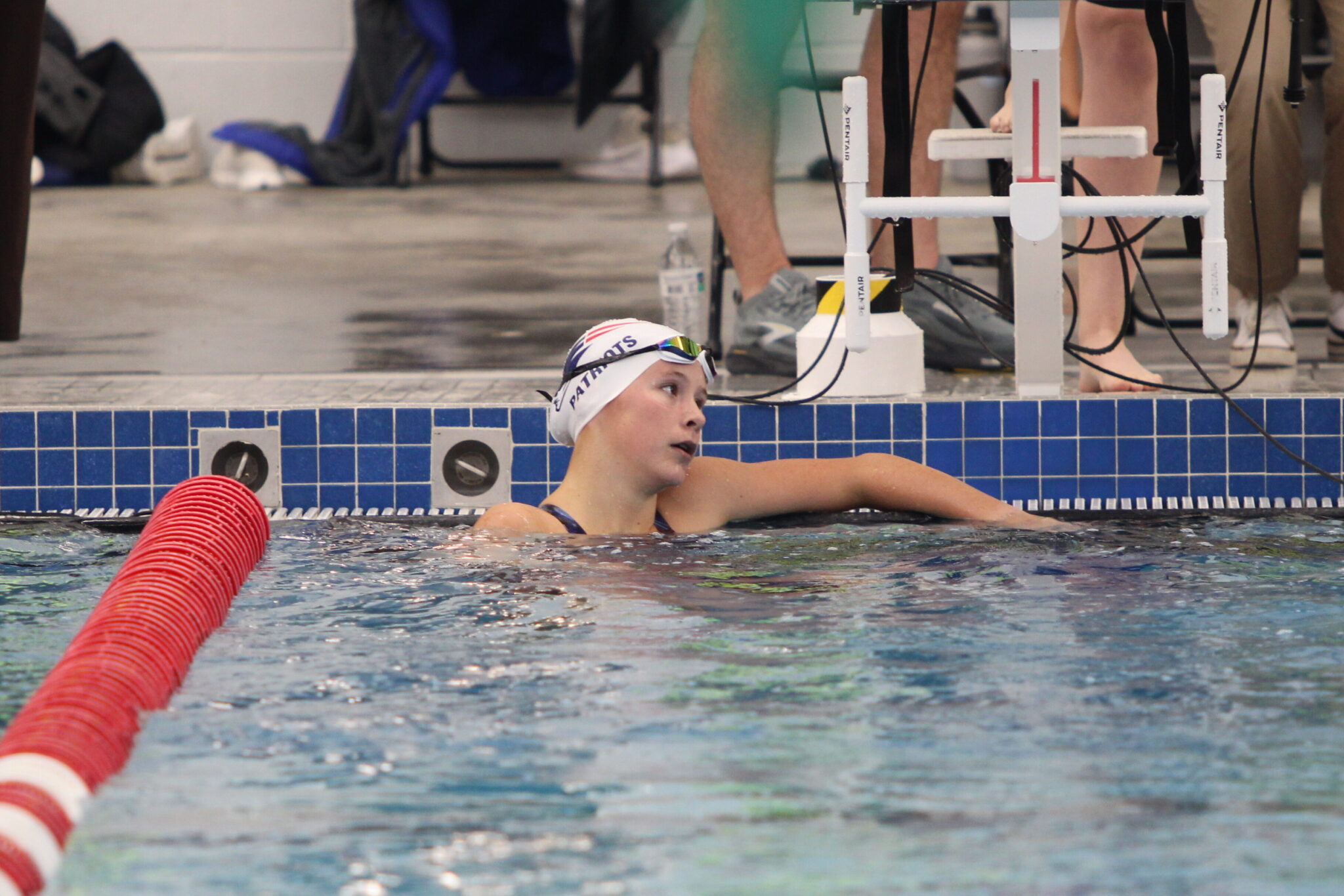 Druck drained after her 500 freestyle event.