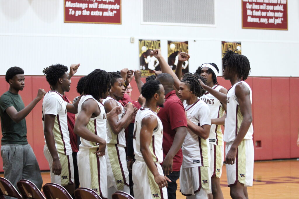 Mustangs break huddle out of half