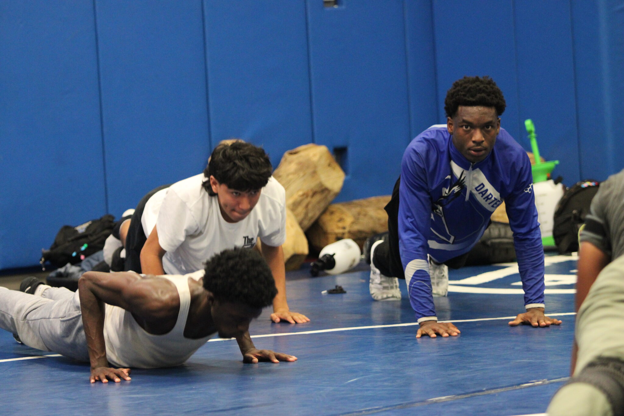 Blue Darters pushing through an intense end of practice cardio session