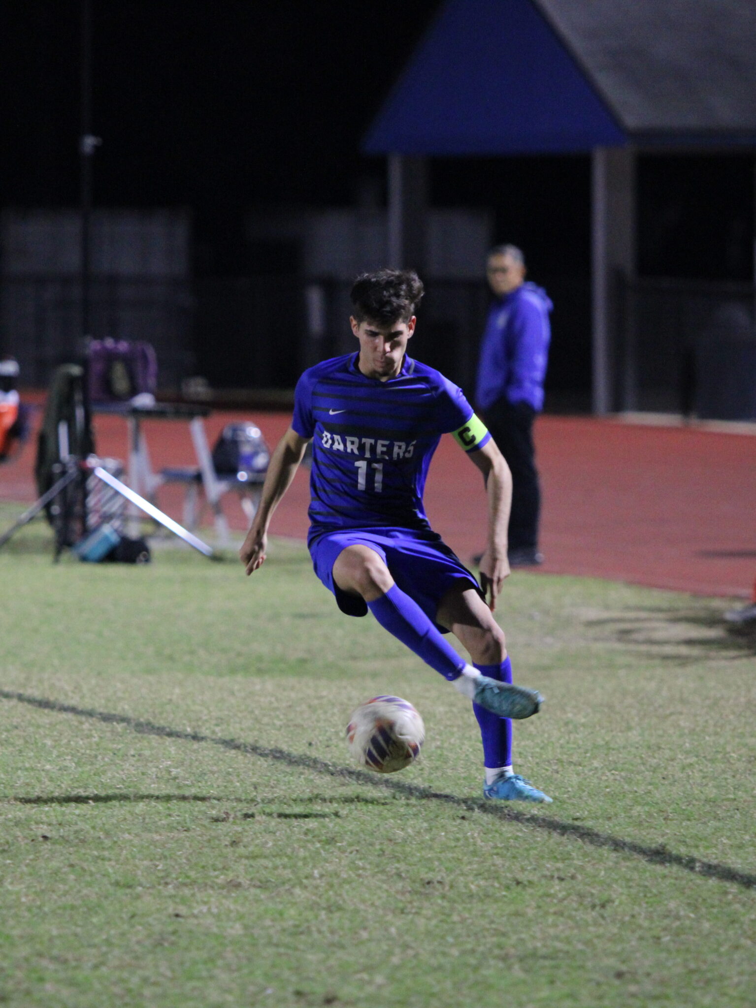 David Campana saves a ball from going out of play