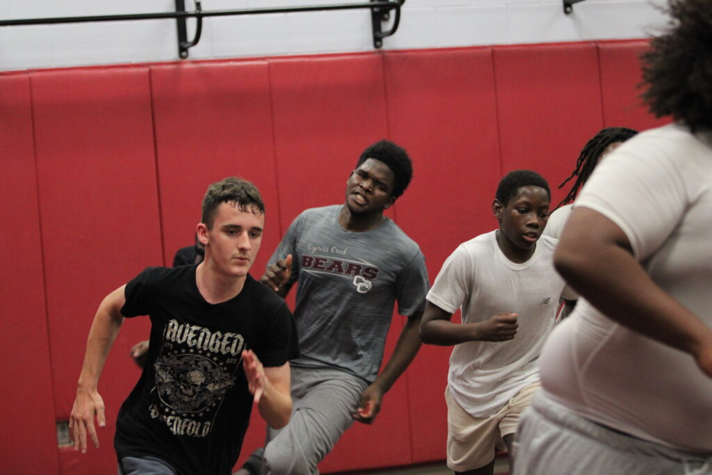 Mustangs digging deep through end of practice sprints