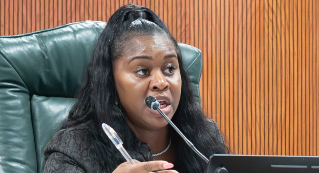 Commissioner Nadia Anderson recused herself from the vote due to a pending lawsuit challenging her residency.