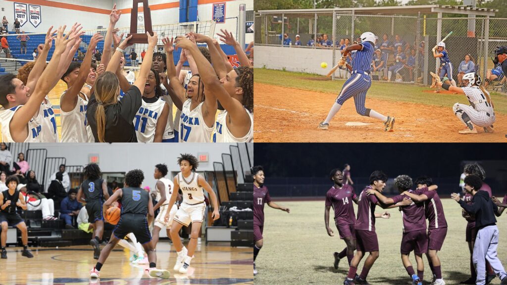 Apopka Sports 2025. Apopka boy volleyball shocks the district, Apopka softball goes to state playoffs, Apopka and Wekiva boys basketball with big years, and Wekiva soccer team makes school history