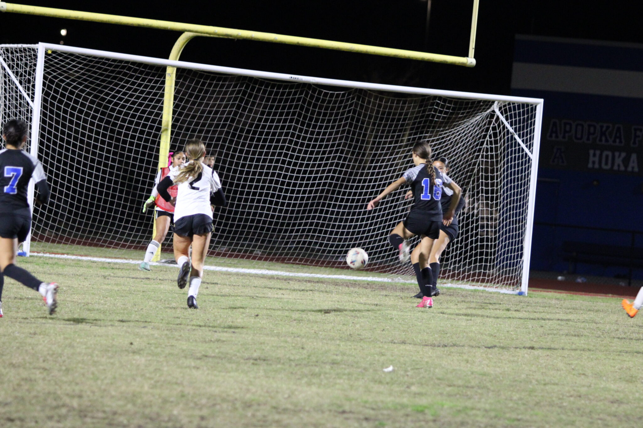 Ava Croeze rips the final goal into the back of the net for a hat trick