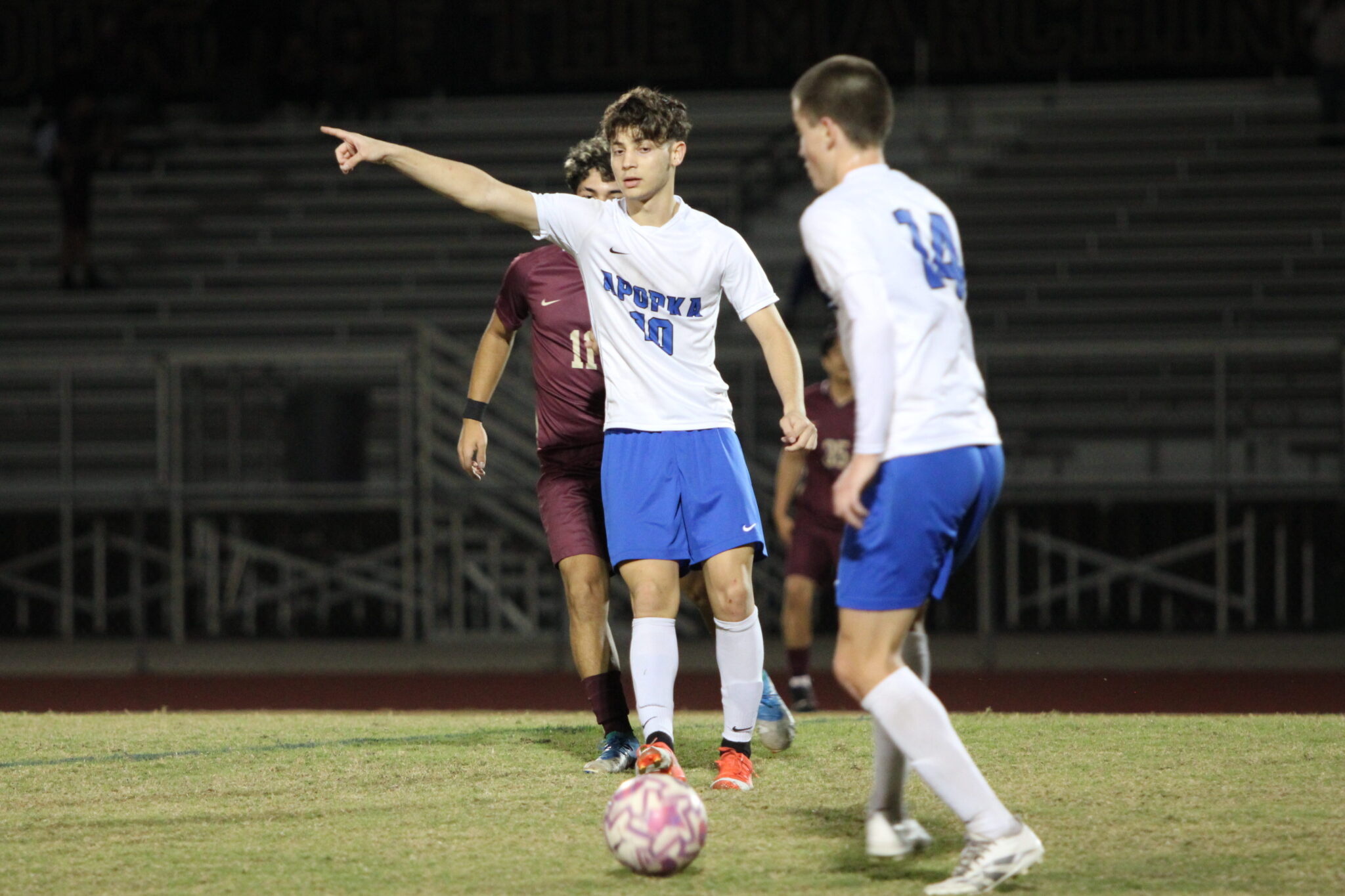 Estevao Amarai calls out an open play