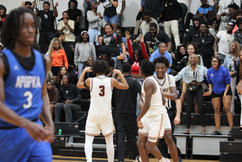 Nichols, Saint Pierre, and Dieujuste fired up as the buzzer sounds