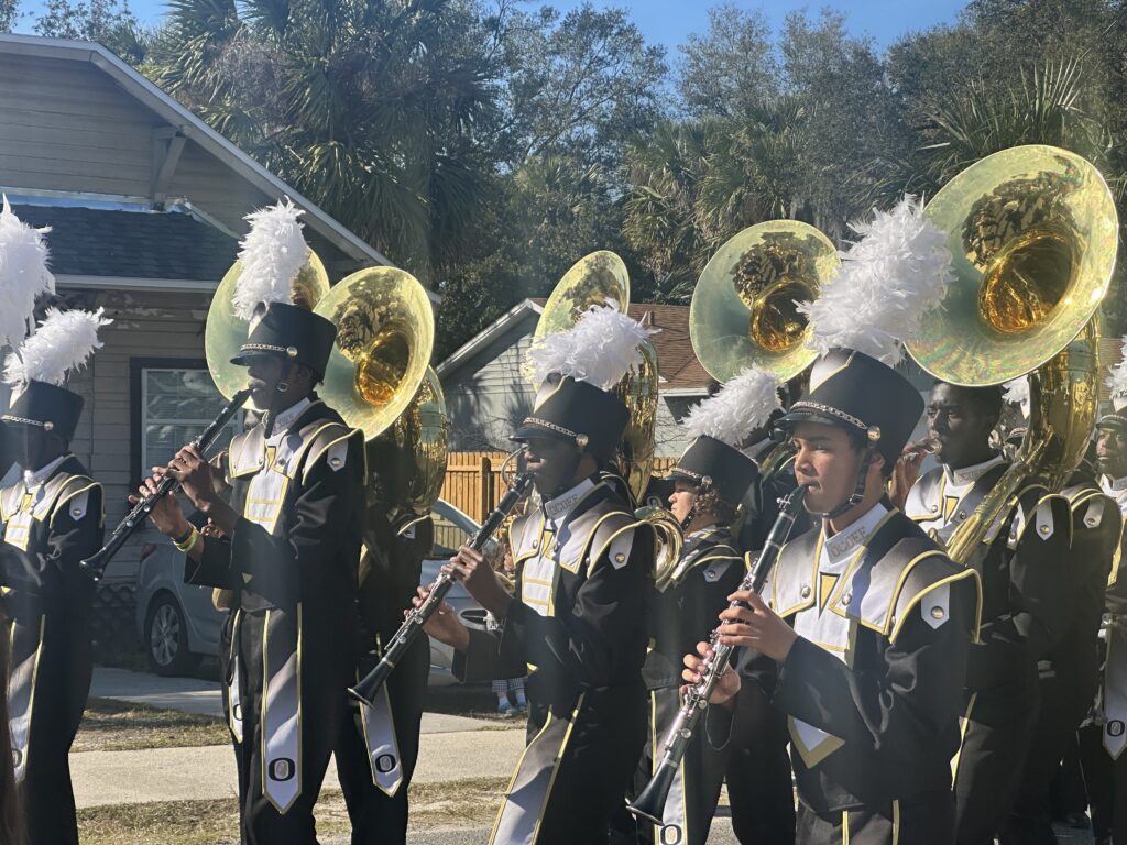 Ocoee High School marches in the 2025 MLK Parade in Apopka.