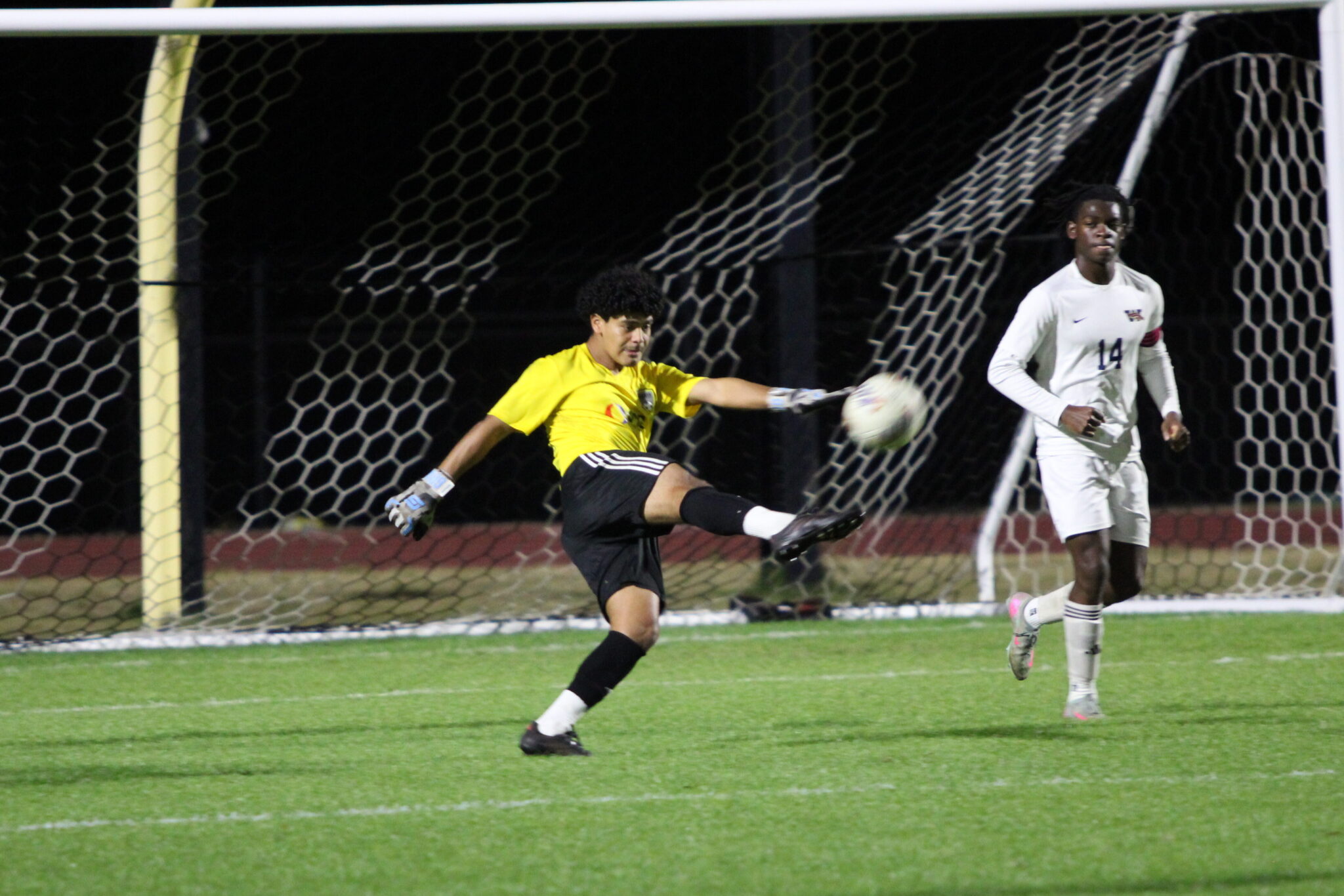 Sebastian Galves boots the ball downfield