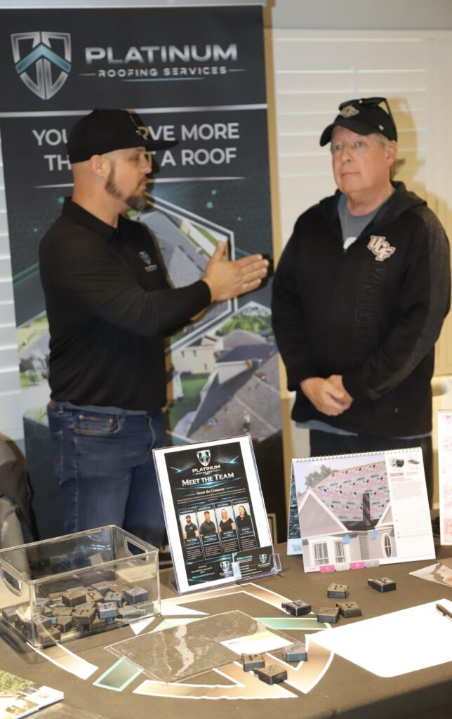 William Varney of Platinum Roofing Services delivers a testimonial at the inaugural meeting of the West Seminole Council.