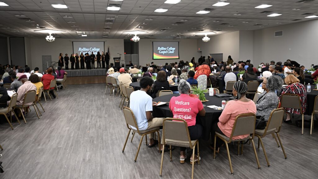 The Rollins College Gospel Choir performed in front of about 200 people at the Legends of Apopka celebration on Thursday at the Apopka Community Center.