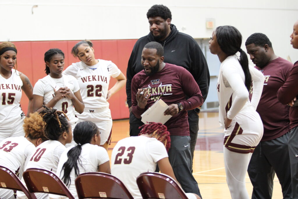 With Wekiva down late, Coach Middleton tries to rev his team up for a comeback