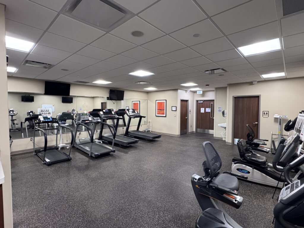 Intensive cardiac rehab patients will use the exercise room above during their recovery journeys.
