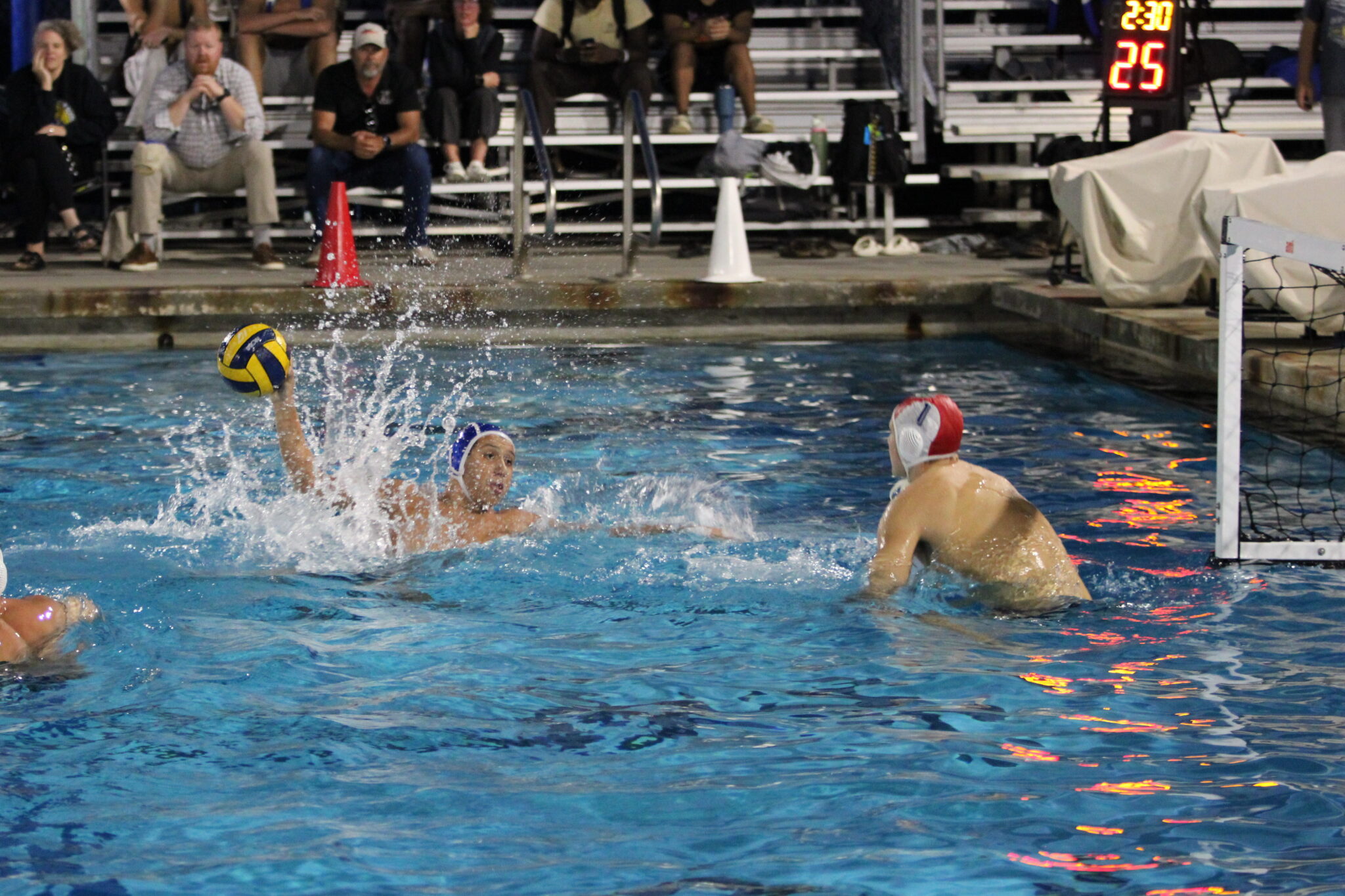 Isaac Sanchez winds up a shot and blasts one past the keeper for the goal