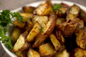 Spicy Creole, skillet potatoes and a sweet finish