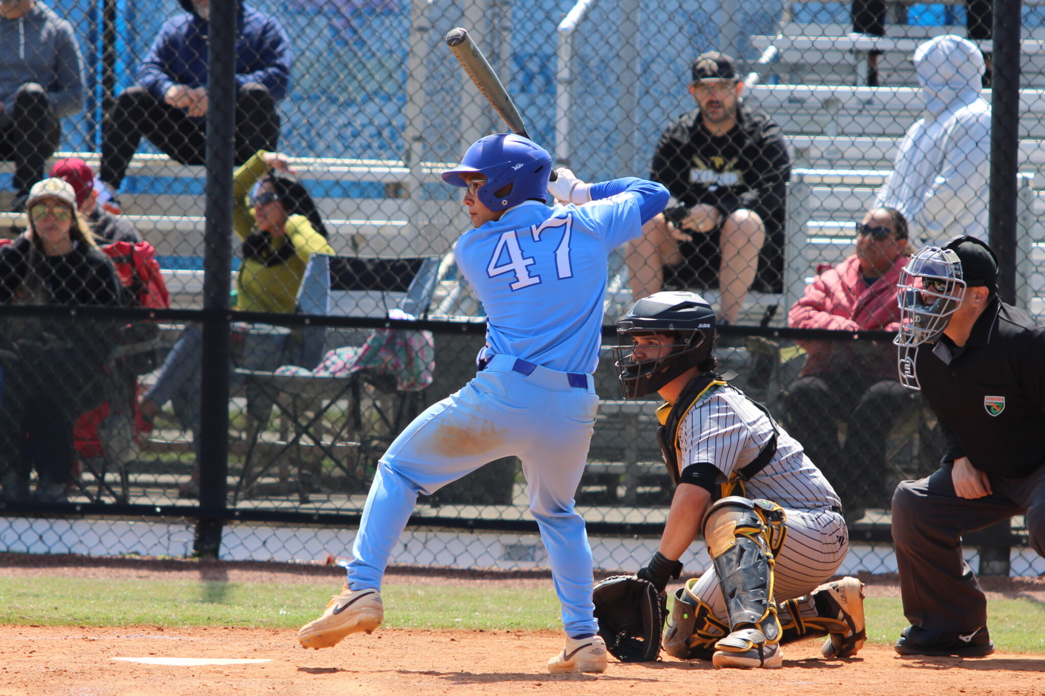 Ty Livingston gets ready to drive a ball into the field