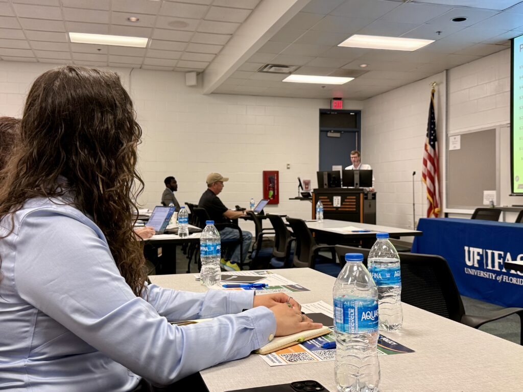 Attendees listen to John Walt Boatwright, director of government affairs for the American Farm Bureau Federation.