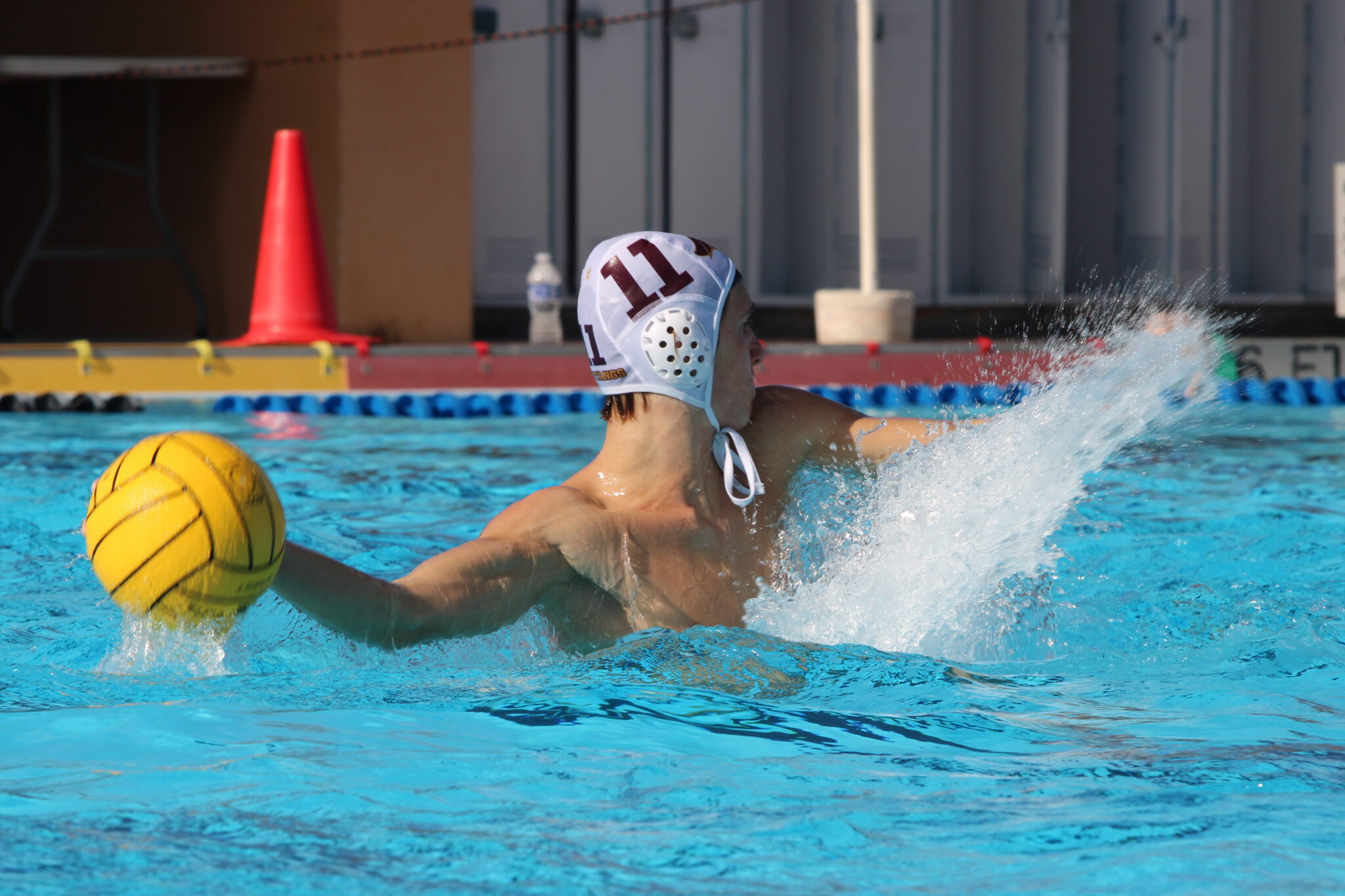 Holden Pedricks winds back a shot in the second quarter against Oviedo