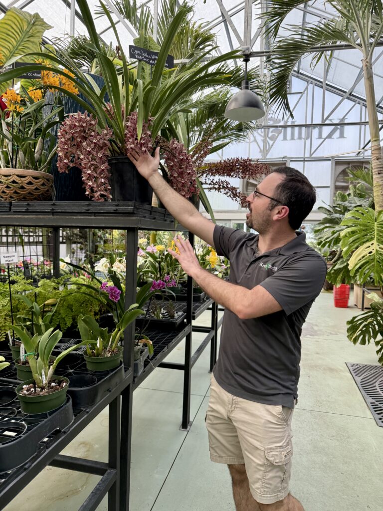 Julien Baruch discusses orchid hybridization at Krull-Smith.