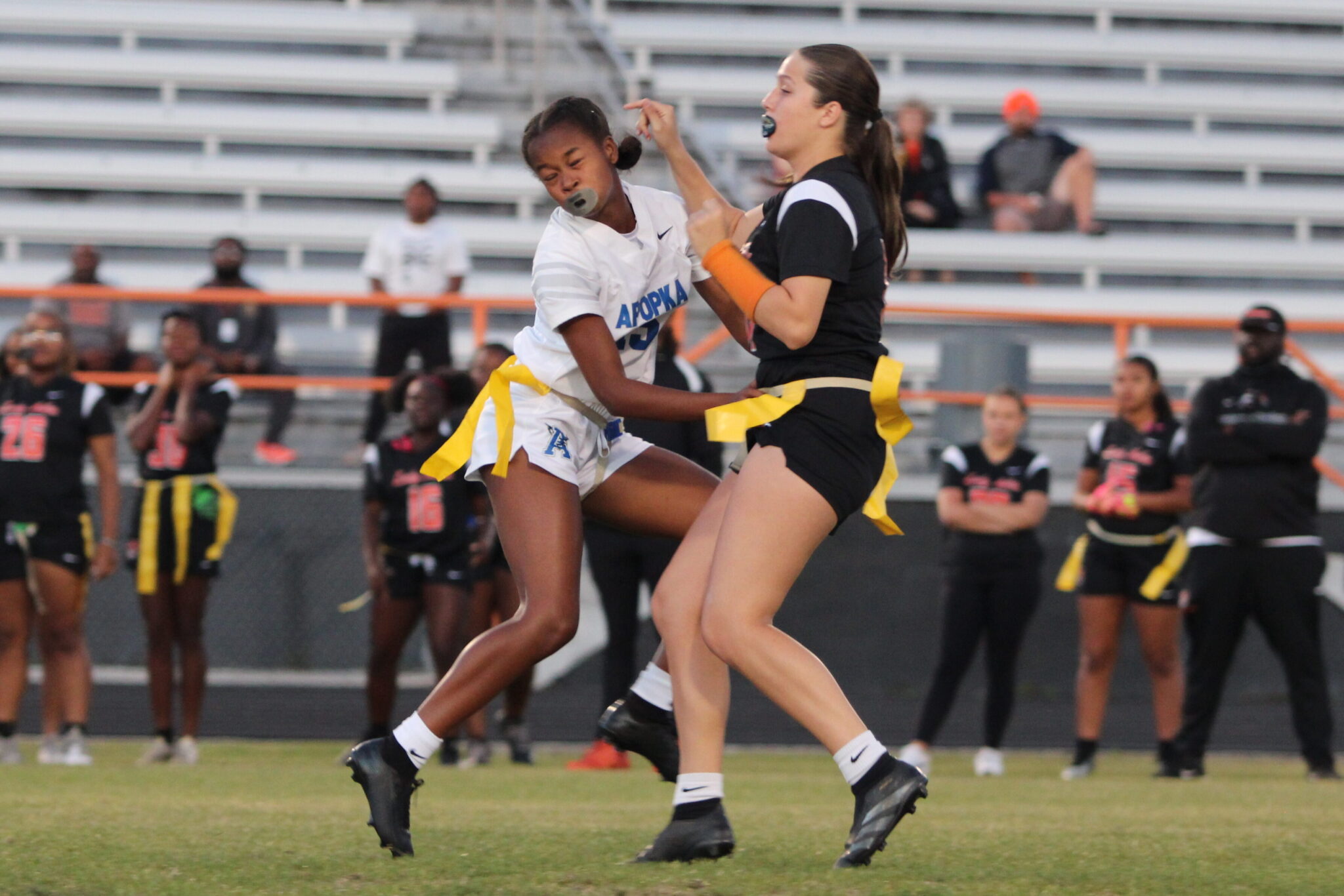 Lexie McLean gets to the quarterback right after she releases the ball