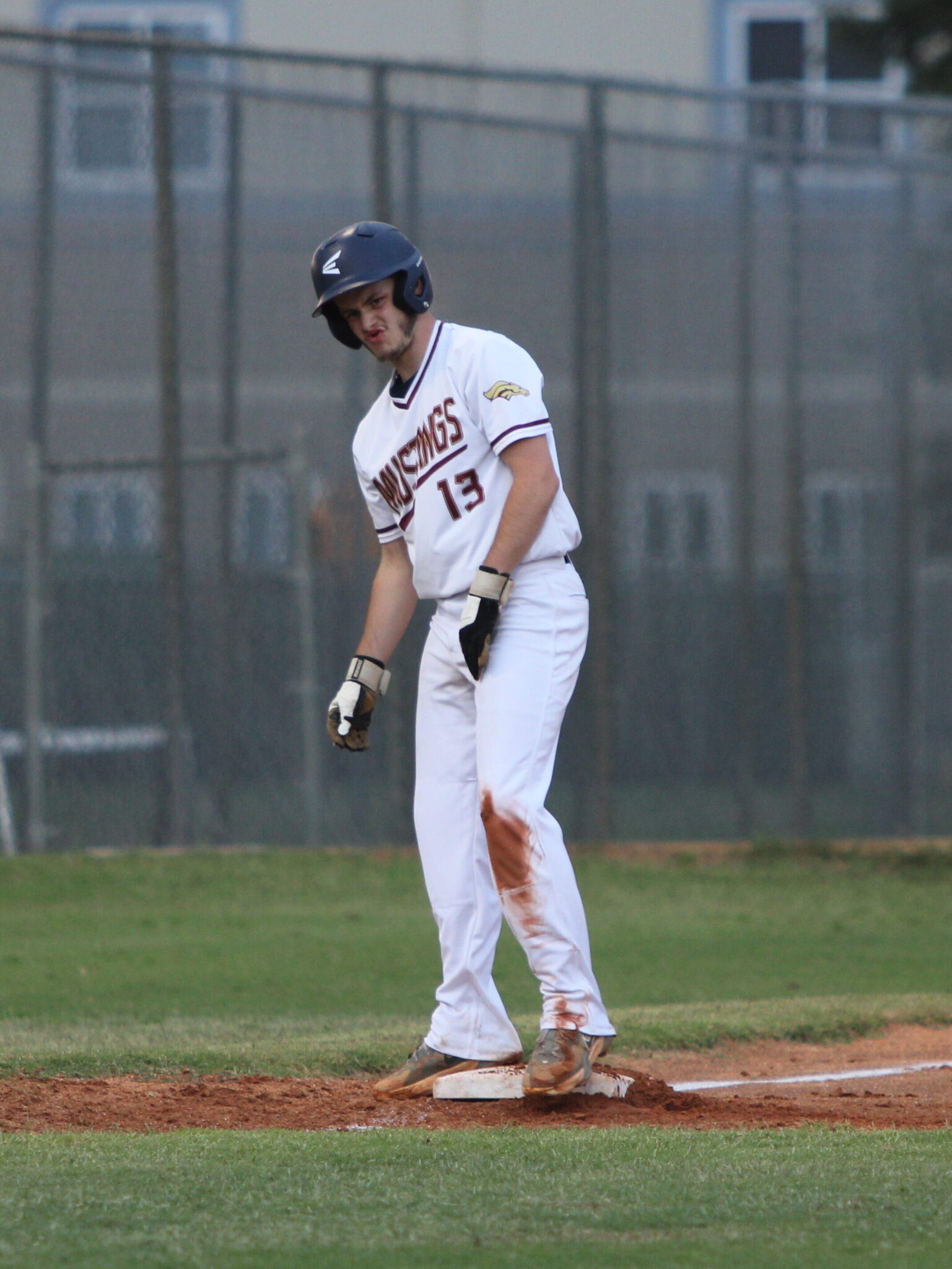 Luke Robinson steals third base against Circle Christian