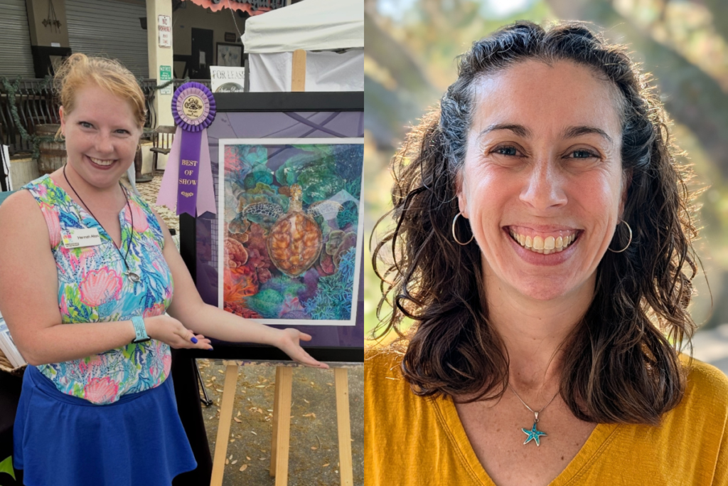 Hannah Allen (left) and Jessica Griggs (right) were named this year's spotlight artists for the Apopka Art & Foliage Festival.