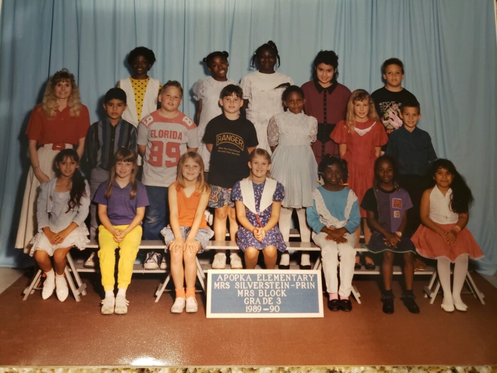 Mary Block poses in her first class photo at Apopka Elementary School.