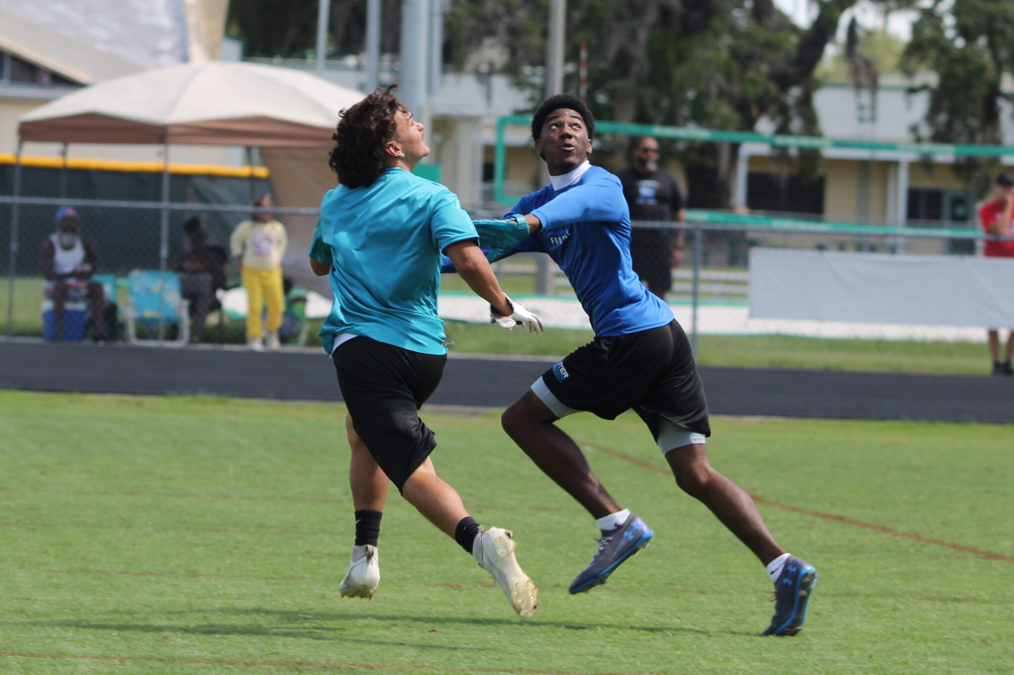 Senior Ideal Stanley locks down a Pine Ridge receiver.