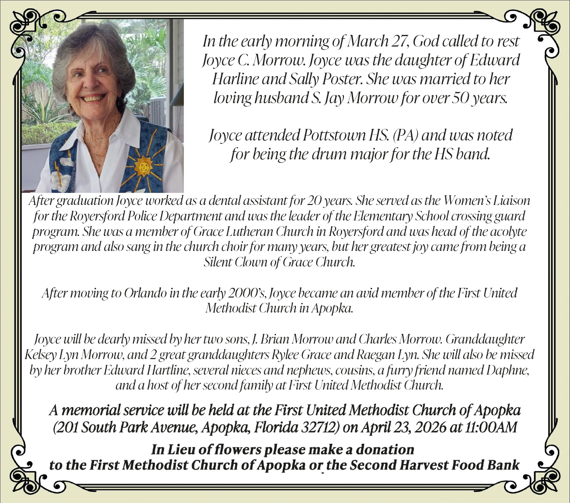 Joyce Morrow Obit